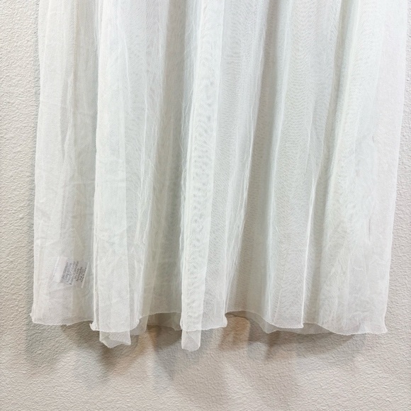 Johnny Was Biya Lace Mesh Maxi Dress Size S Pale Mint Beaded Boho Embroidered - Picture 12 of 12